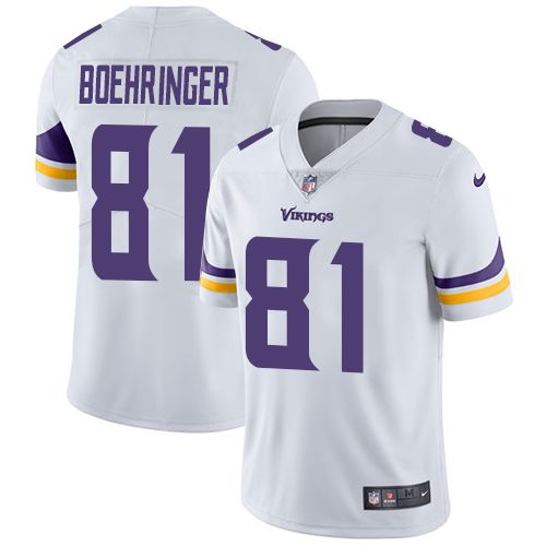 Men Minnesota Vikings #81 Moritz Bohringer Nike White Team Color Limited NFL Jersey